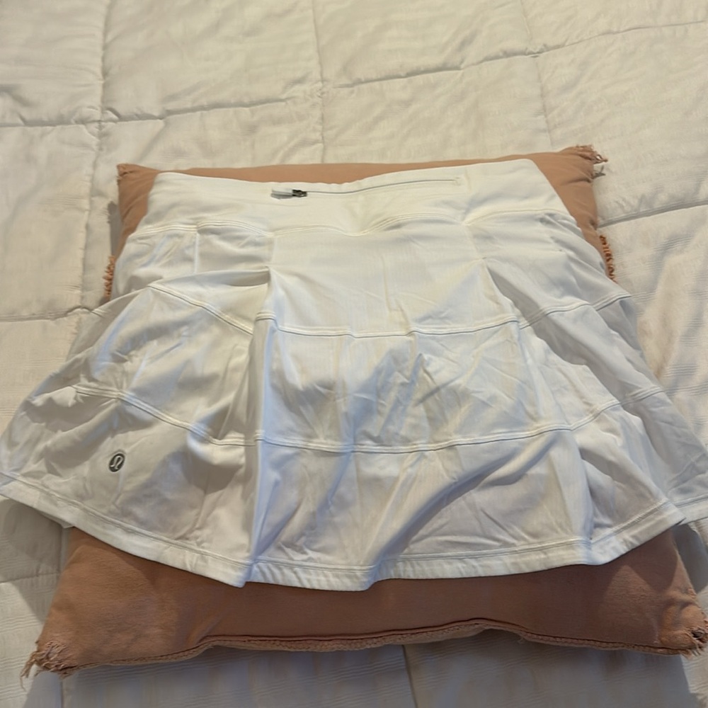 White Lululemon Tennis Skirt, Size: 2